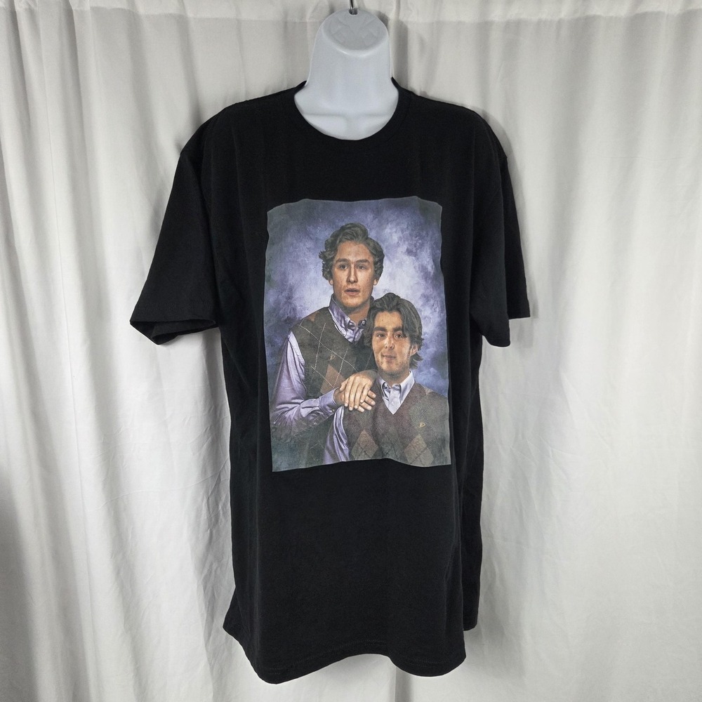 Next Level Apparel Shirt Mens 2XL Black Funny Portrait Graphic Tee Top Novelty